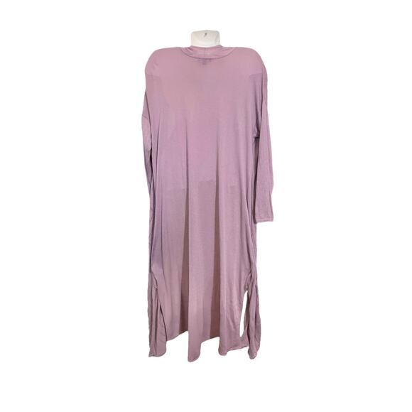 H by Halston Women's Lavender Long Length Stitch Detail Sweater Cardigan Size 2X - Picture 3 of 10